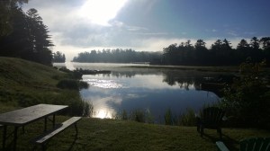 View from our hotel room of Lake Placid