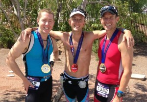 Me with Western New York triathletes Dave Hansen and Jon Bottoms