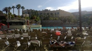 Post race pool party at the Mandalay