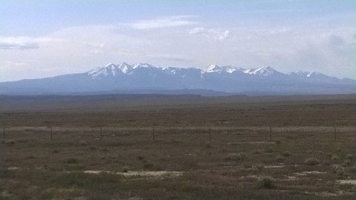 Snow capped mountains, I believe this was Utah
